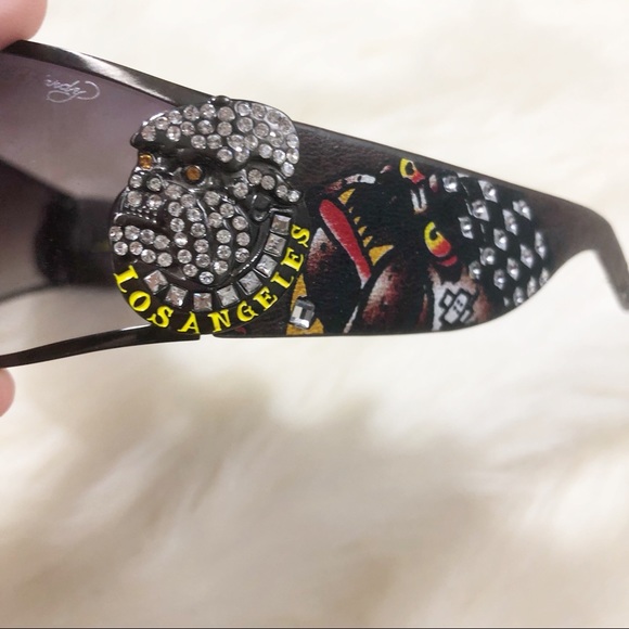 •Vintage Ed Hardy Sunglasses Gunmetal EHS018• main image 7